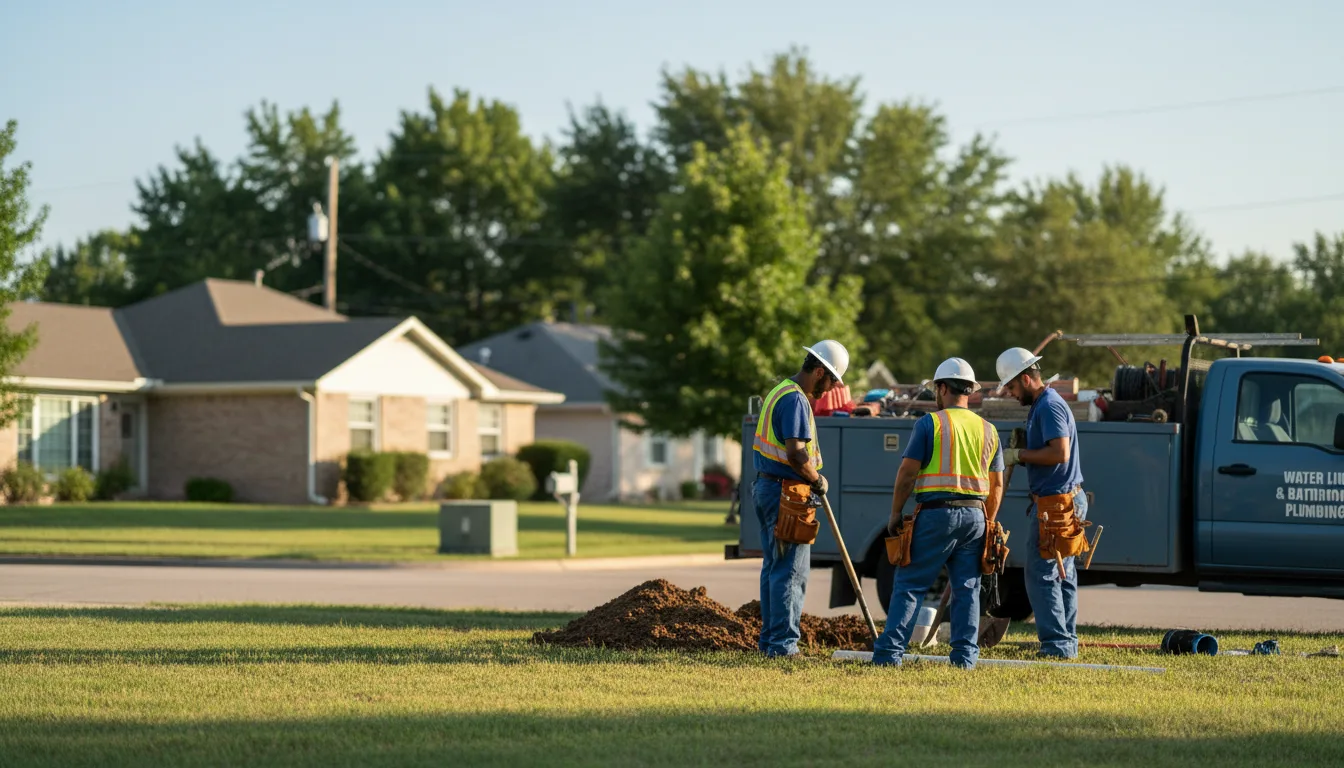 Residential water line and bathroom plumbing service in Linneus, MO